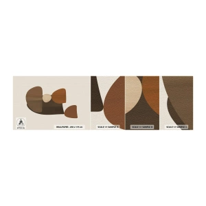 Vzorka Fototapeta Standard Eco - Bronzová kompozícia - Abstrakcia, Kus, Moderné umenie - 100x30 cm