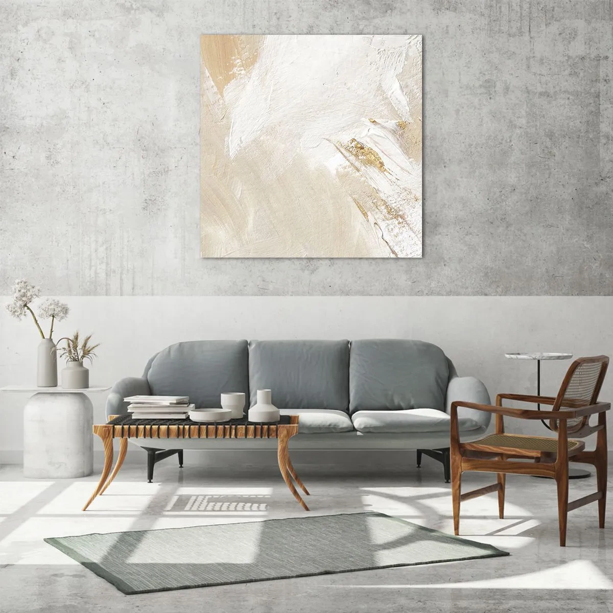 Obraz na skle - Pastelová kompozícia - 50x50 cm