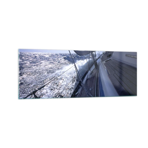Obraz na skle - Viem, čo je to byť vtákom - 140x50 cm
