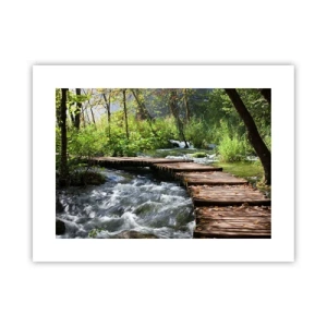 Plagát - Pri spenenom vodopáde - 40x30 cm
