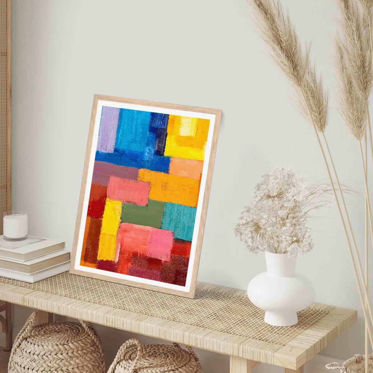 Plagát v ráme zo svetlého duba - Každý iný, všetky farebné - 40x50 cm