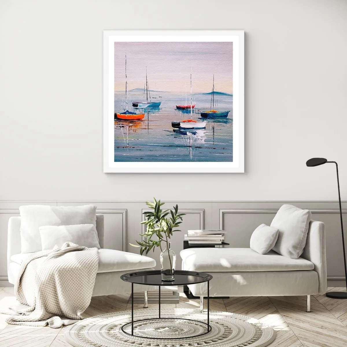 Plagát v bielom ráme - Zaslúžený odpočinok - 60x60 cm