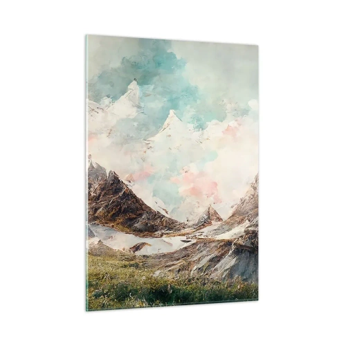 Obraz na skle - Skalné čepele - 50x70 cm