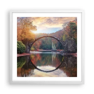 Plagát v bielom ráme - Za zrkadlom - 50x50 cm