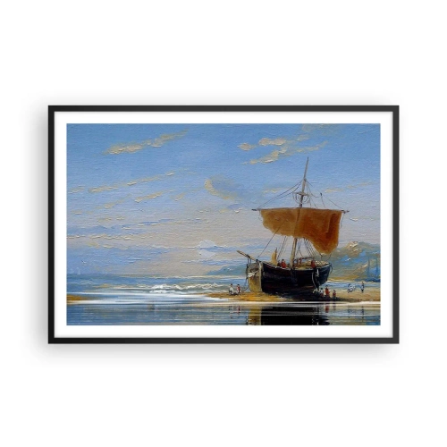 Plagát v čiernom ráme - Voda, zem, vzduch - 91x61 cm