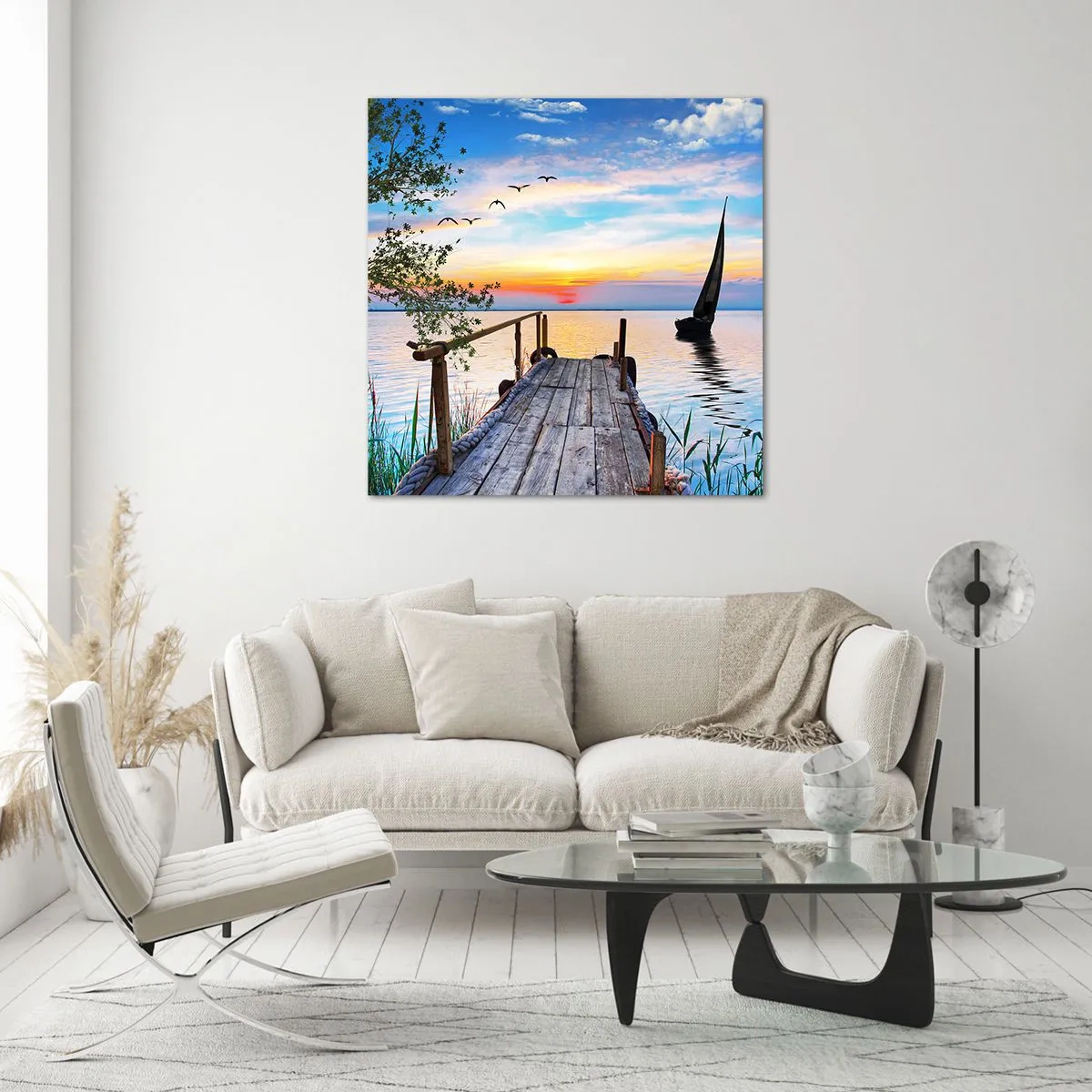 Obraz na skle - Dobrý večer - 40x40 cm