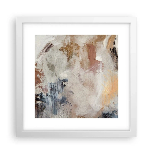 Plagát v bielom ráme - Hmlistá abstrakcia - 30x30 cm