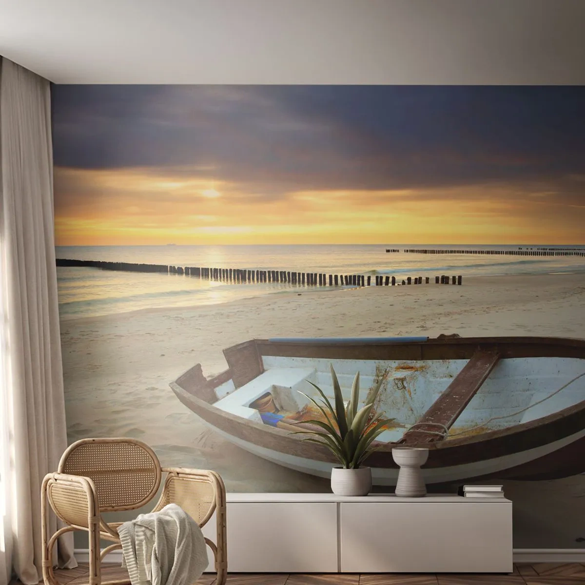 Samolepiaca Fototapeta Deluxe Sticker - Neexistuje krajšia pláž - Krajina, More, Pláž - 250x175 cm
