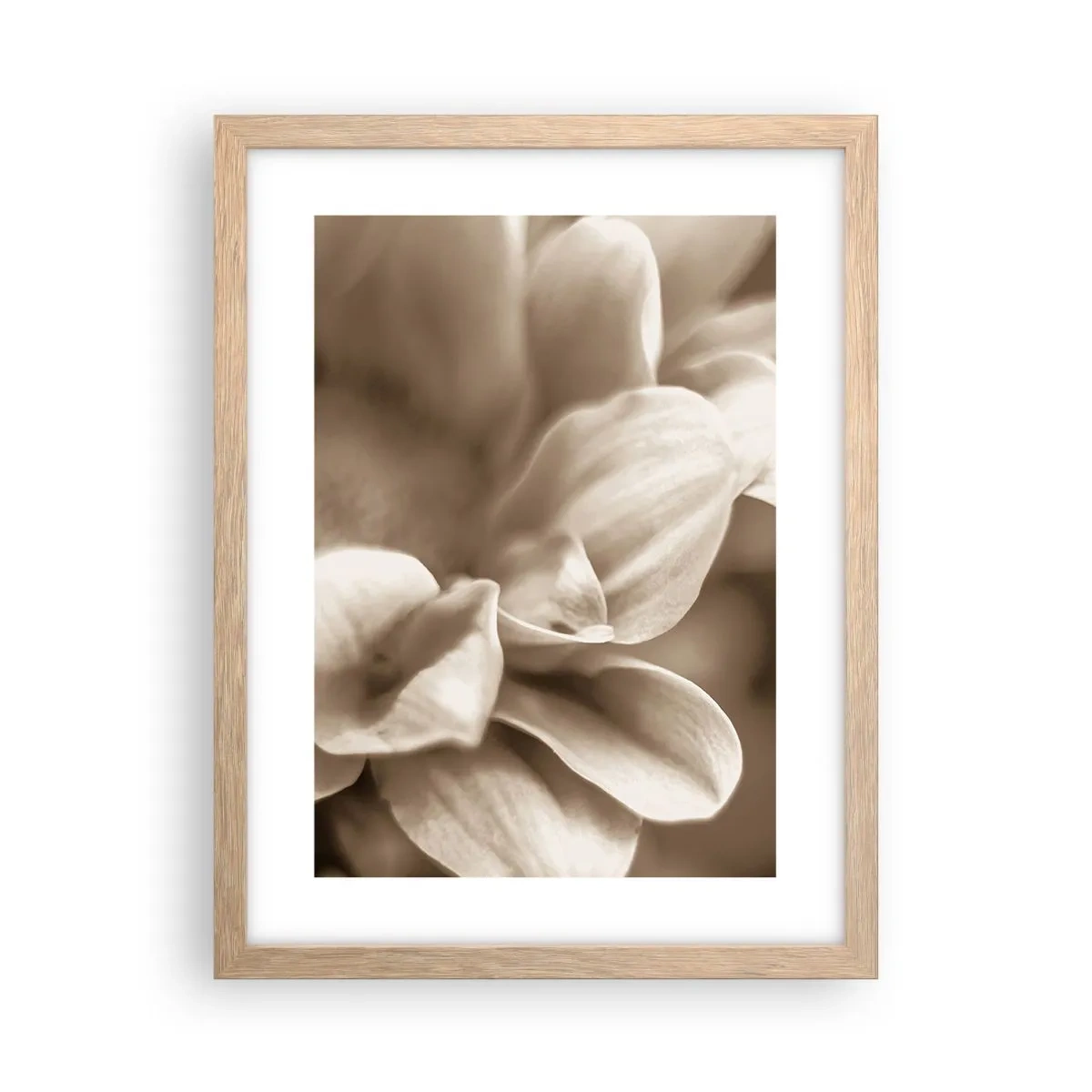 Plagát v ráme zo svetlého duba - Nežné ako úsmev - 30x40 cm