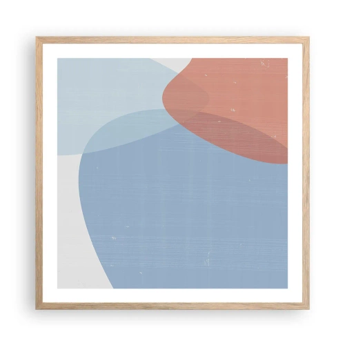 Plagát v ráme zo svetlého duba - Pastelové vzťahy - 60x60 cm