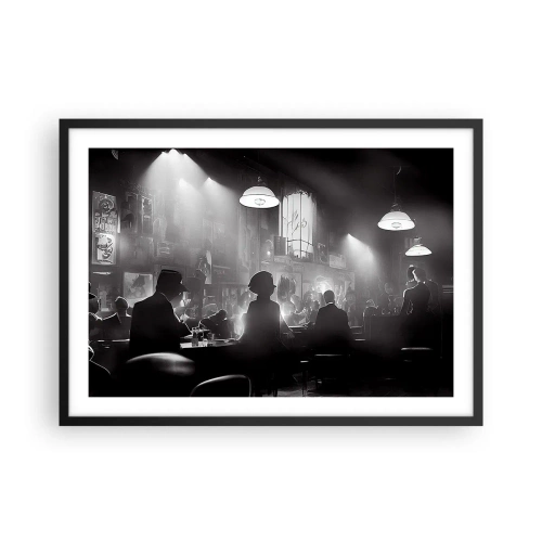 Plagát v čiernom ráme - V jazzovej atmosfére - 70x50 cm