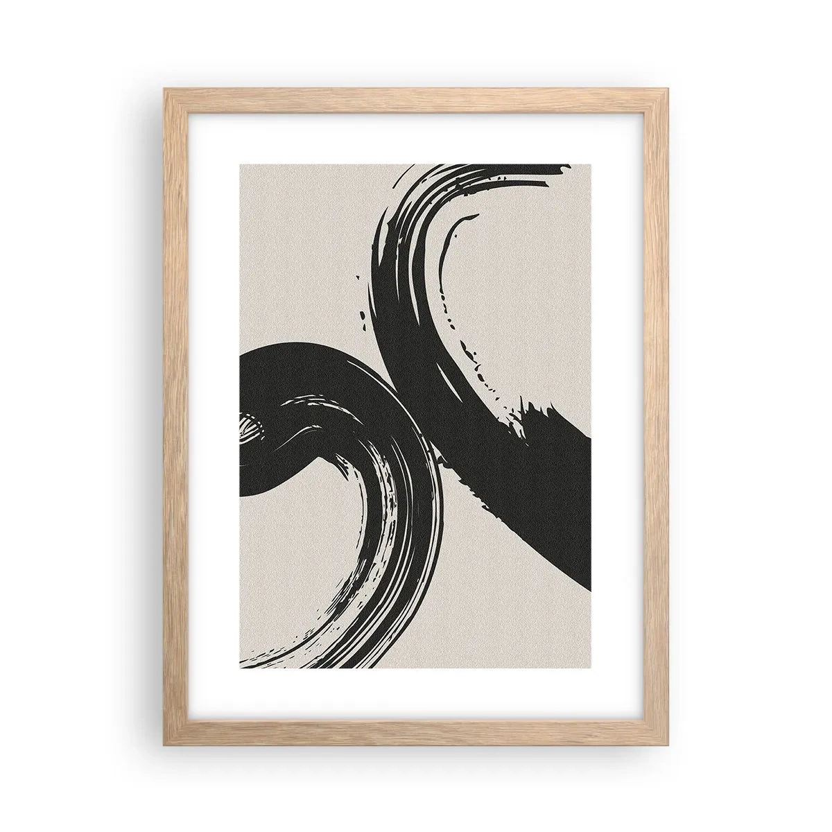 Plagát v ráme zo svetlého duba - S rozmachom a dookola - 30x40 cm