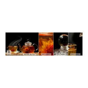 Vzorka samolepiacej fototapety Deluxe Sticker - Mágia a umenie varenia čaj - Čaj, Kanvica na čaj, Šálka na čaj - 100x30 cm