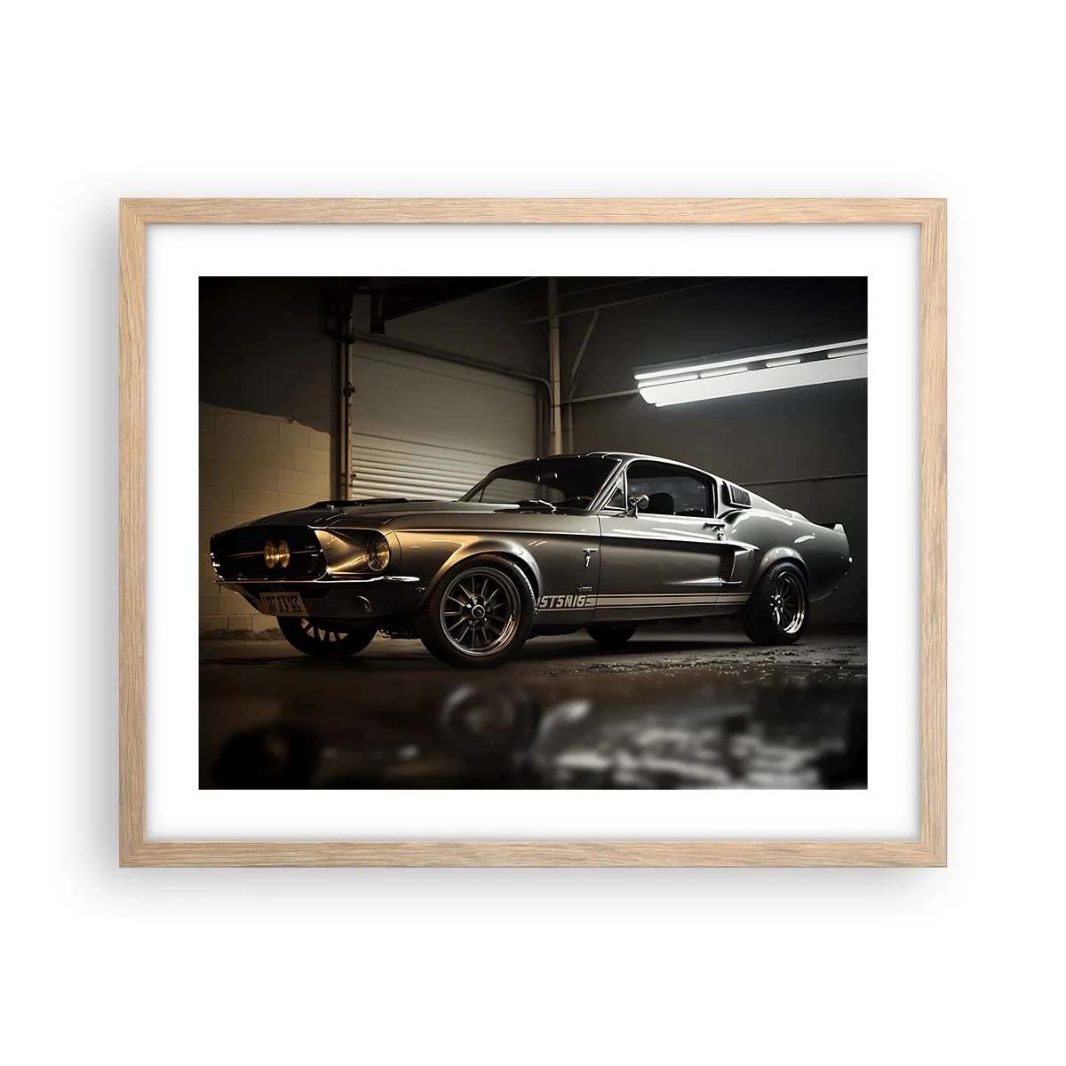 Plagát v ráme zo svetlého duba - Návrat do minulosti - 50x40 cm