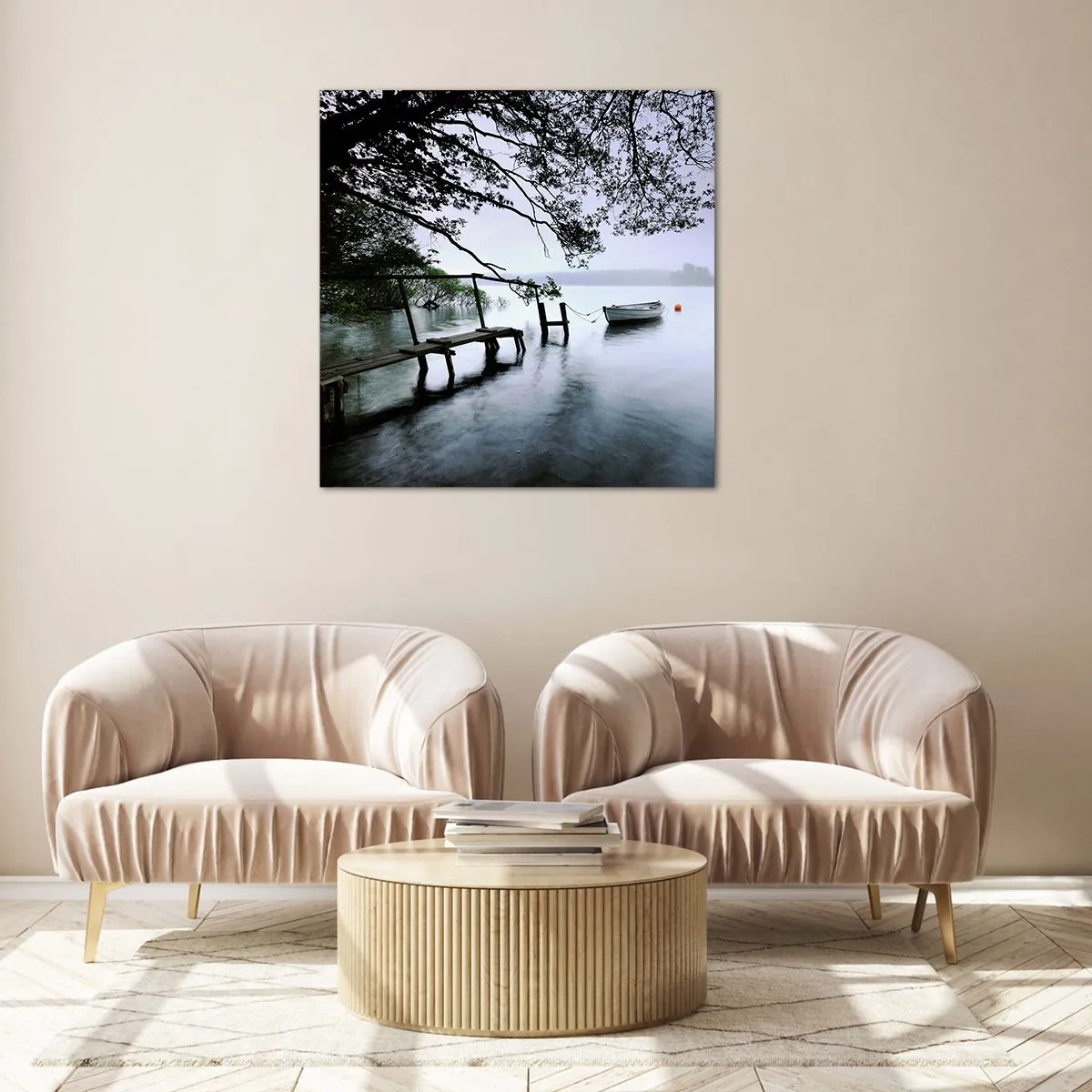 Obraz na skle - Už odpočívaš - 60x60 cm