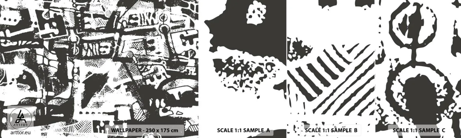 Vzorka Fototapeta Standard Eco - Poriadok alebo chaos? - Abstrakcia, Grafika, Kus - 100x30 cm