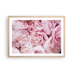 Plagát v ráme zo svetlého duba - Pritúlené a voňavé - 70x50 cm