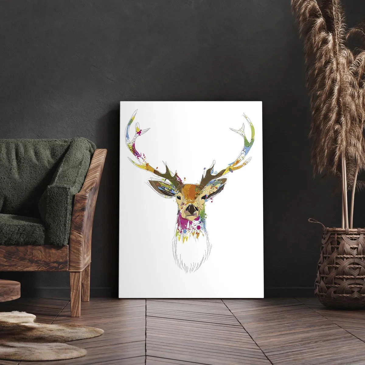 Obraz na plátne - Jemné jelenča vykúpané vo farbe - 50x70 cm