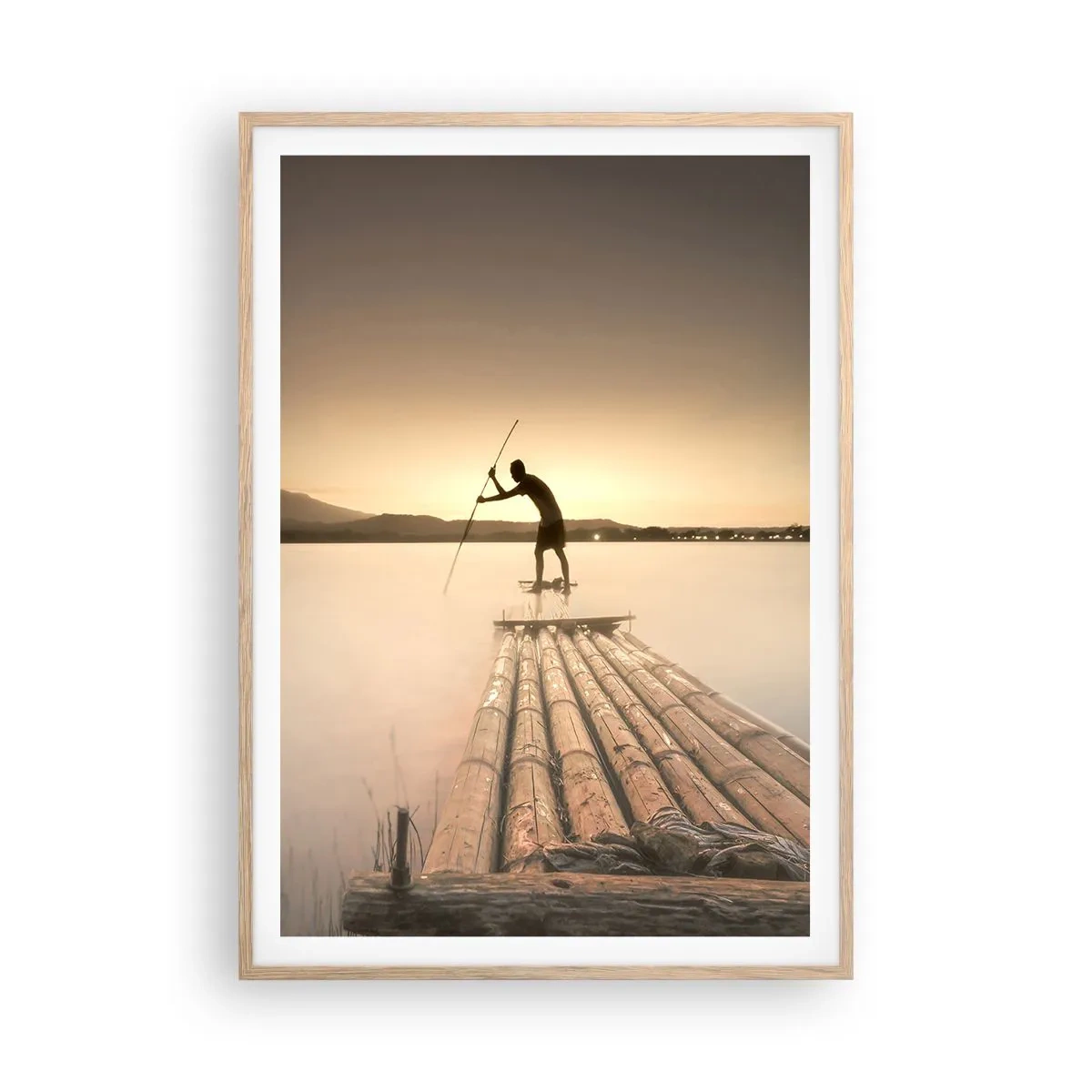 Plagát v ráme zo svetlého duba - Pred odpočinkom - 70x100 cm