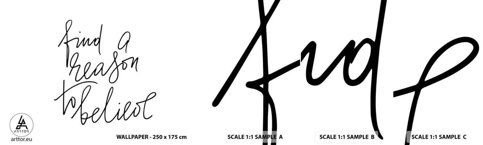 Vzorka samolepiacej fototapety Deluxe Sticker - Je to možné - Typografia, Afirmácia, Maxim - 100x30 cm