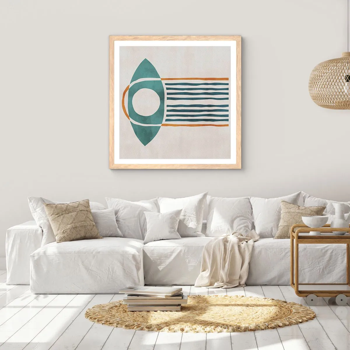 Plagát v ráme zo svetlého duba - Znaky a rituály - 60x60 cm