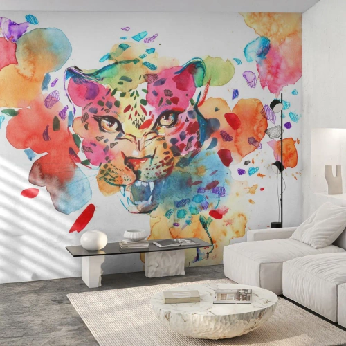 Fototapeta Premium Canvas - Kráska a zviera - Panther, Zvieratá, Abstrakcia - 150x105 cm