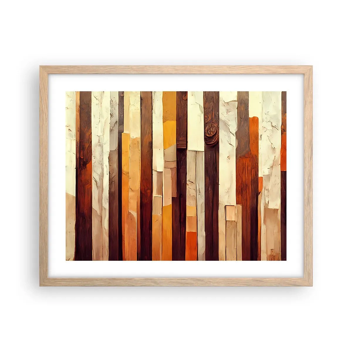 Plagát v ráme zo svetlého duba - Hymna lesných stromov - 50x40 cm