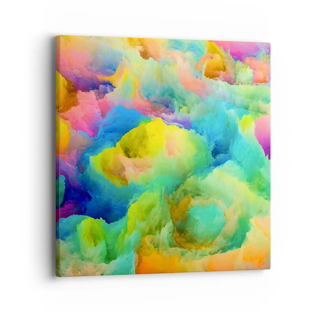 Obraz na plátne - Dúhové páperie - 40x40 cm