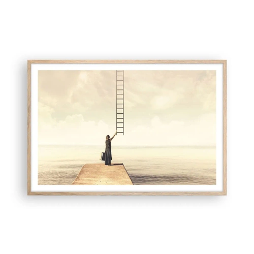 Plagát v ráme zo svetlého duba - Magická cesta - 91x61 cm