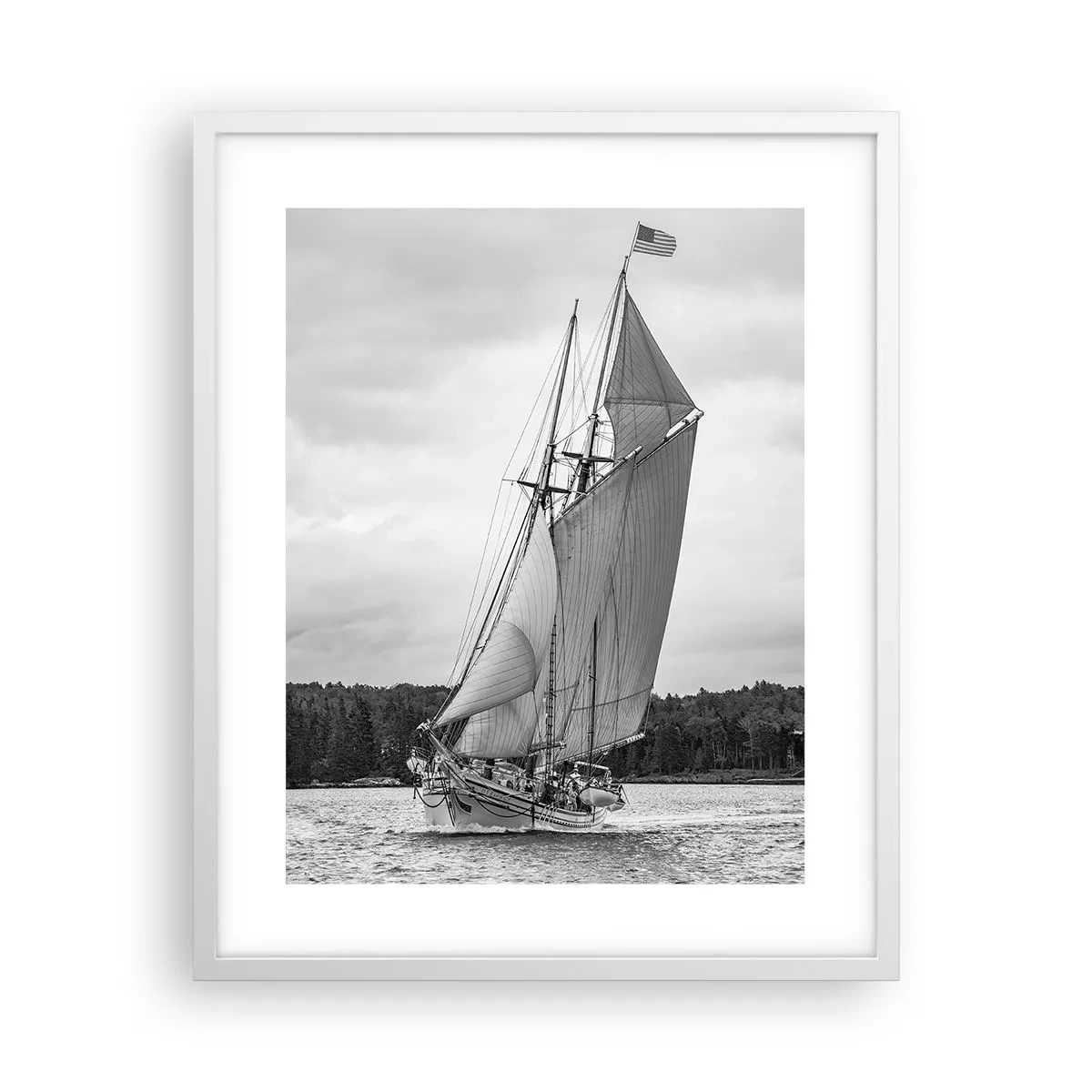 Plagát v bielom ráme - Bratia vetra - 40x50 cm