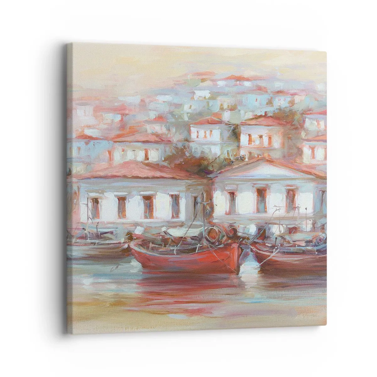 Obraz na plátne - Šťastné mestečko - 30x30 cm