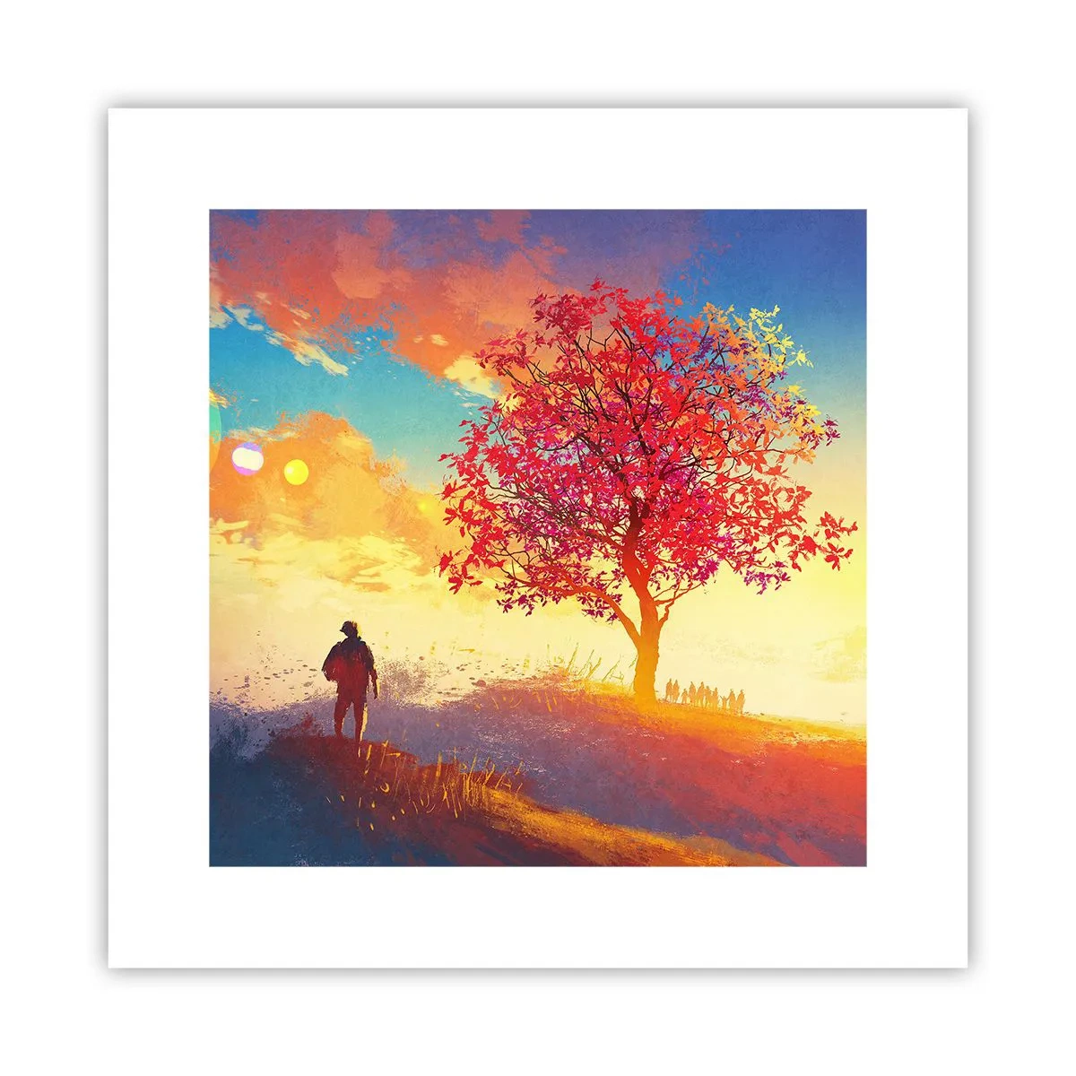 Plagát - Pútnik pri cieli - 30x30 cm