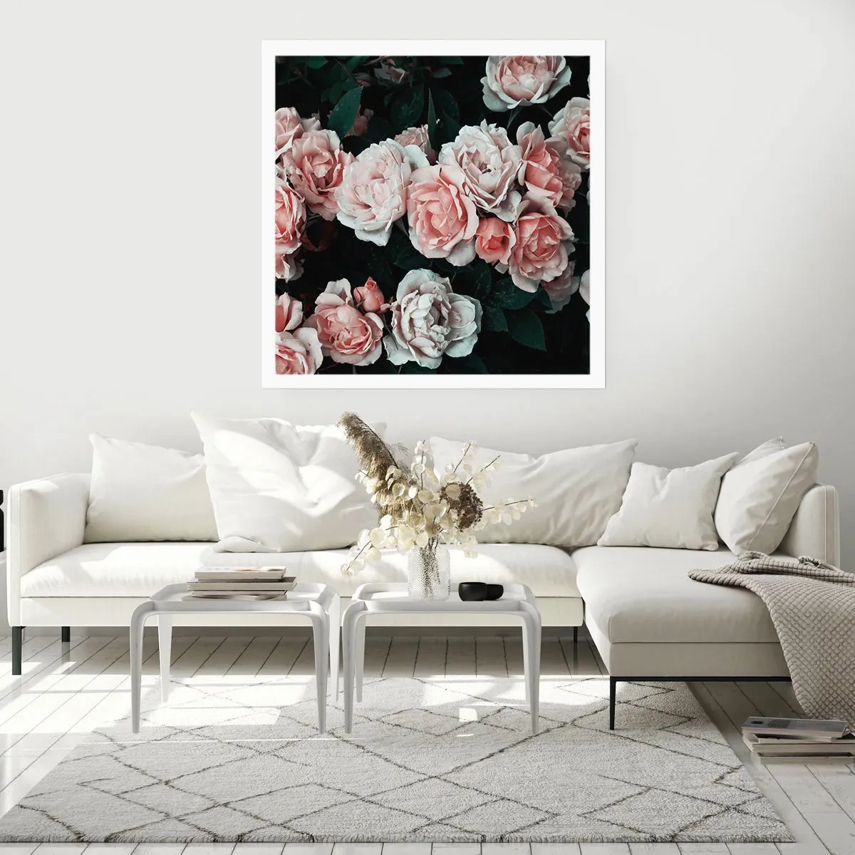 Plagát - Ružový ansámbl - 60x60 cm
