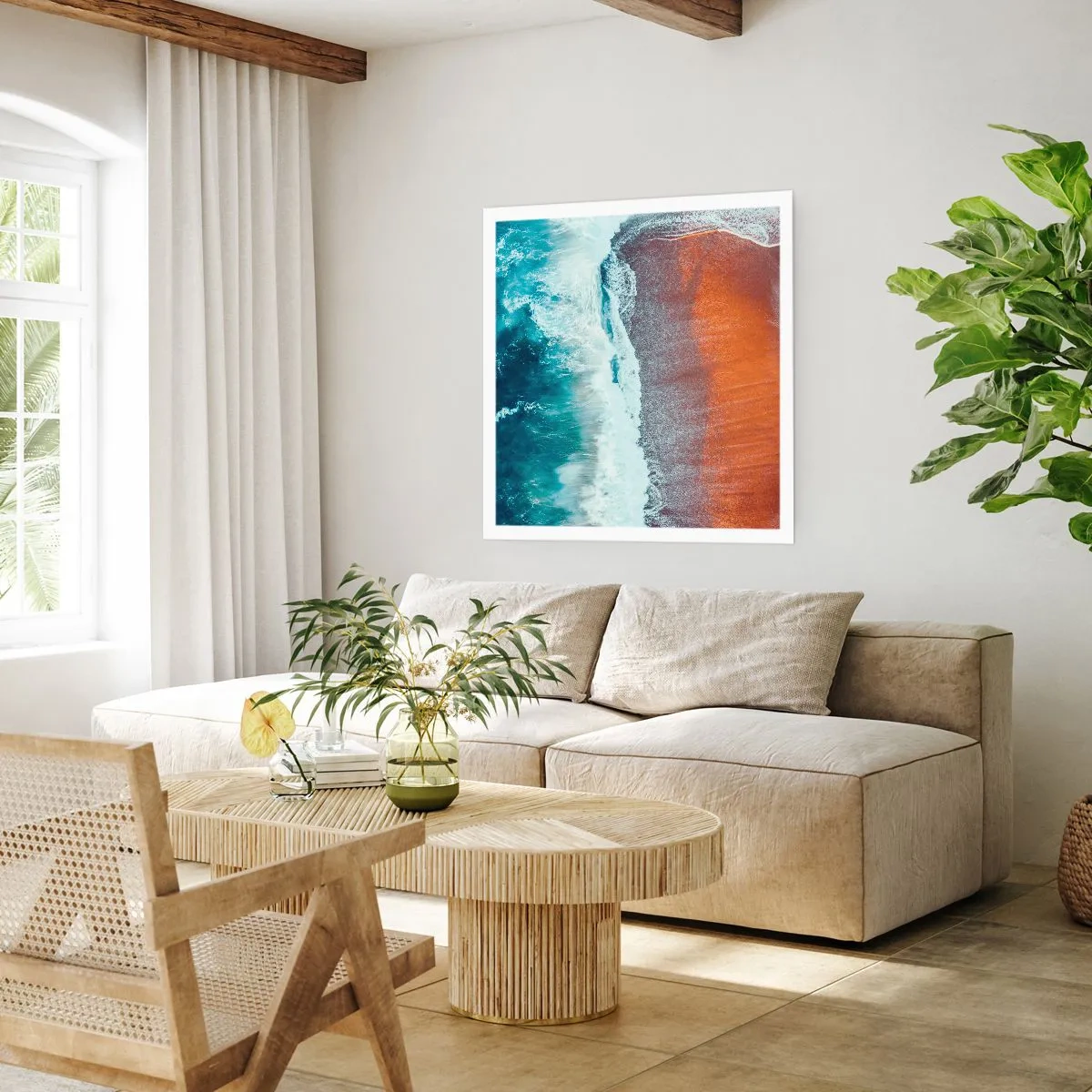 Plagát - Dotyk oceánu - 60x60 cm