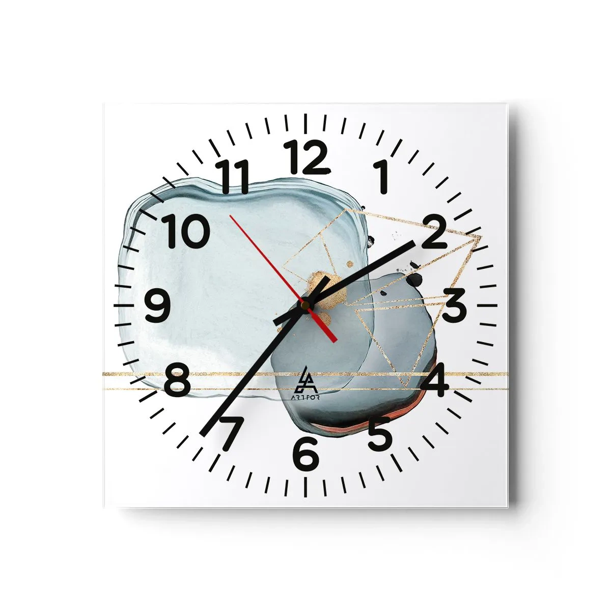 Nástenné hodiny - Štúdia kvapky - 40x40 cm