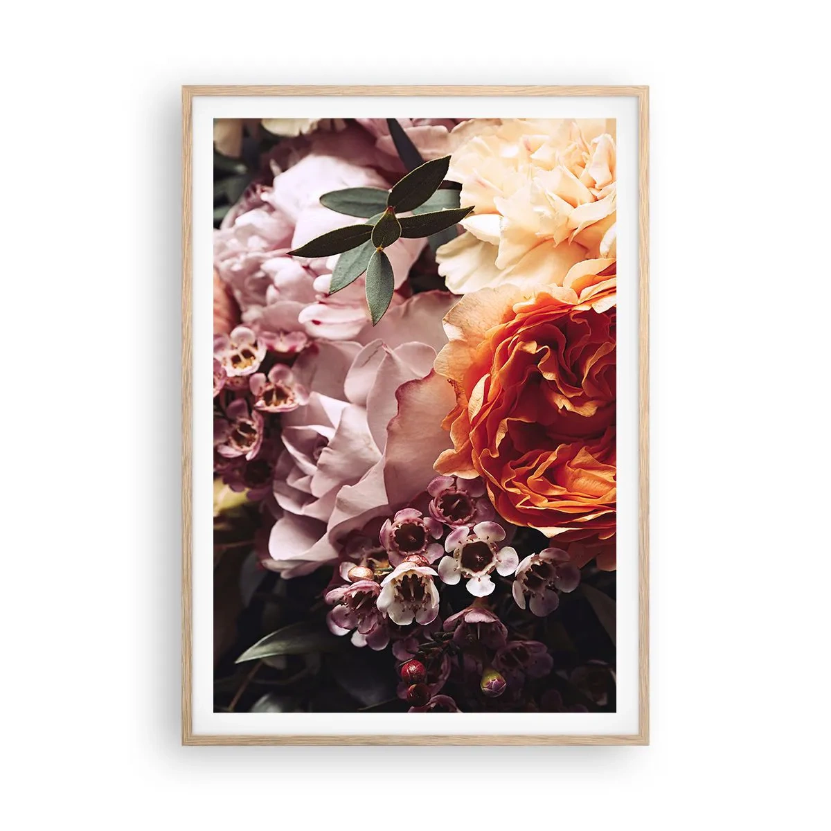 Plagát v ráme zo svetlého duba - Zabalené do krásy - 70x100 cm