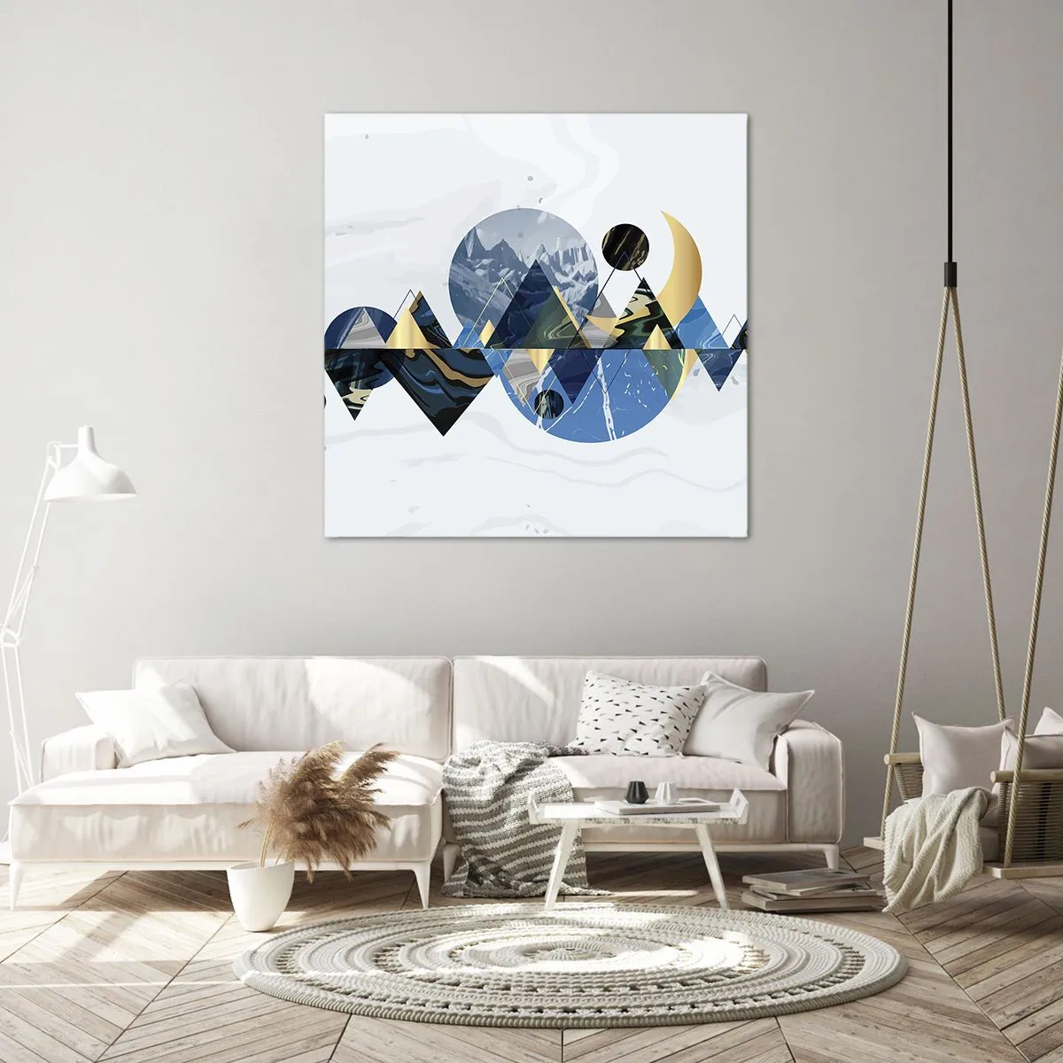 Obraz na plátne - Geometrická krajina - 30x30 cm