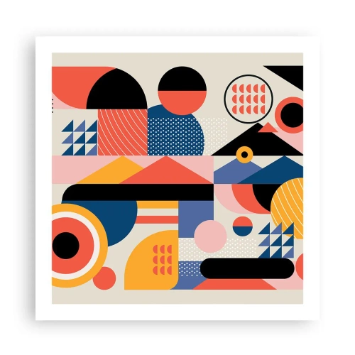 Plagát - Kompozícia: poďme sa hrať - 60x60 cm