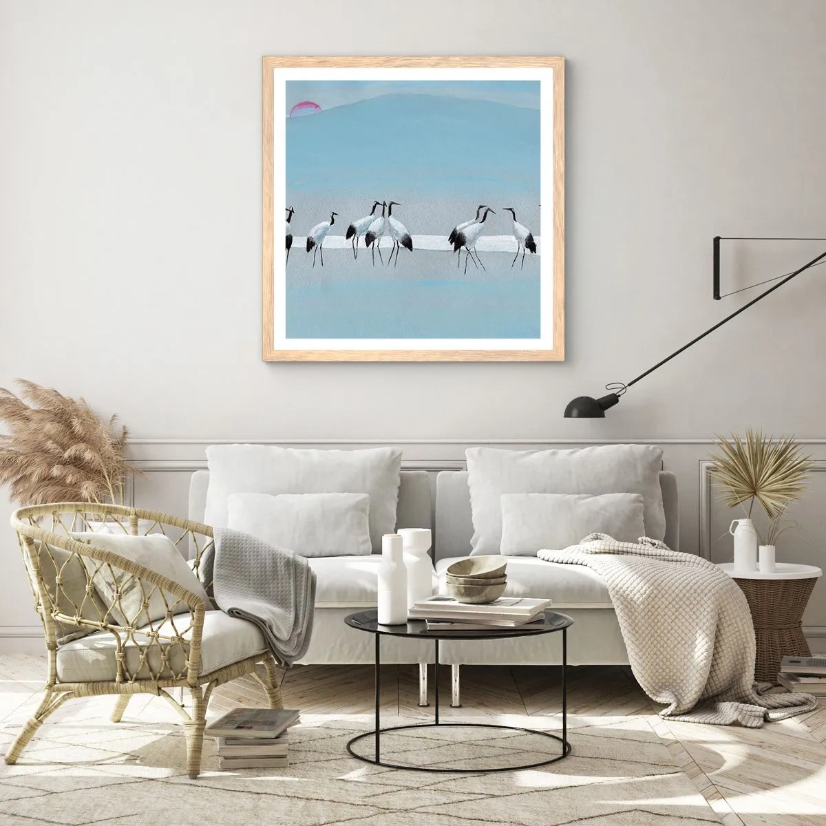 Plagát v ráme zo svetlého duba - Po horúcom dni - 30x30 cm