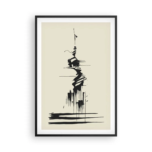 Plagát v čiernom ráme - Rýchla abstrakcia - 61x91 cm