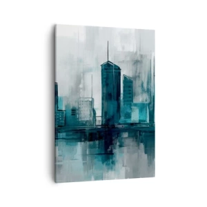 Obraz na plátne - Mesto vo farbe dažďa - 50x70 cm