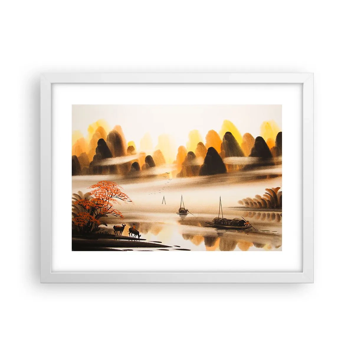 Plagát v bielom ráme - Ďalej ako na Ďalekom východe - 40x30 cm