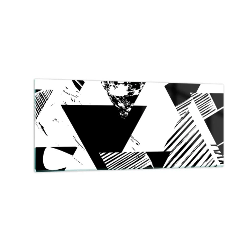 Obraz na skle - Dážď trojuholníkov - 120x50 cm