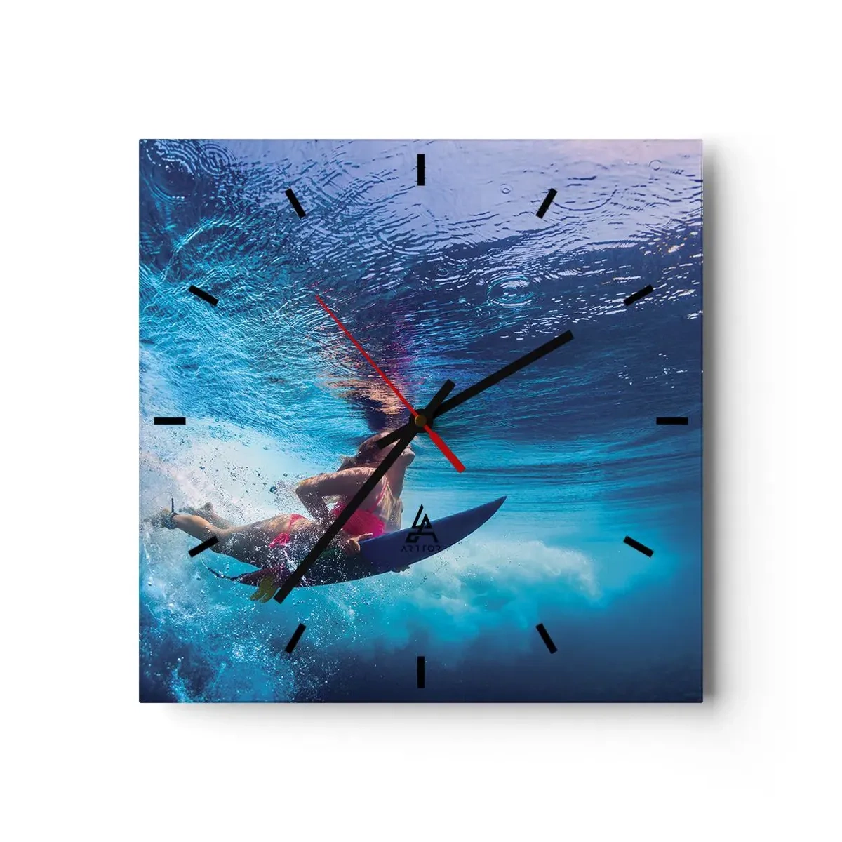 Nástenné hodiny - Hĺbka radosti - 40x40 cm