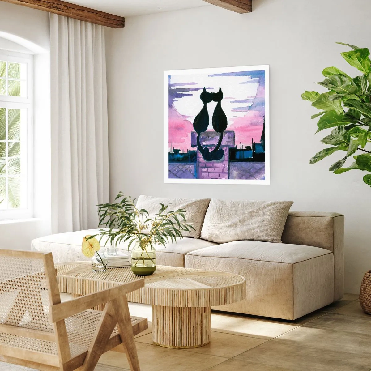 Plagát - Rendez-vous pod mesiacom - 40x40 cm