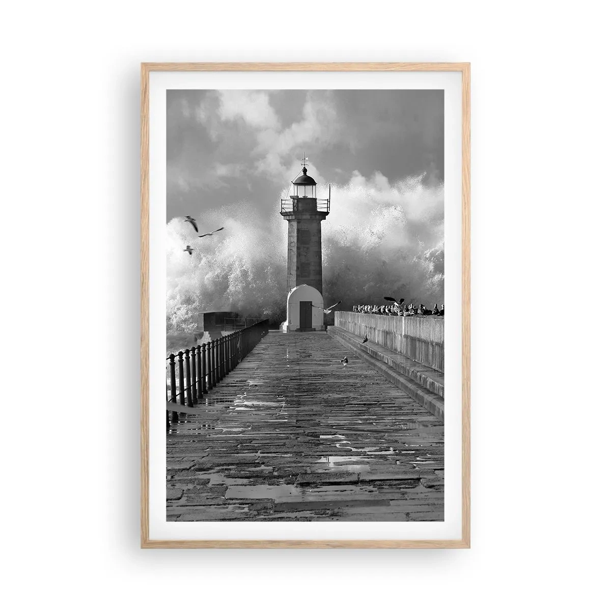 Plagát v ráme zo svetlého duba - Nebojácna - 61x91 cm