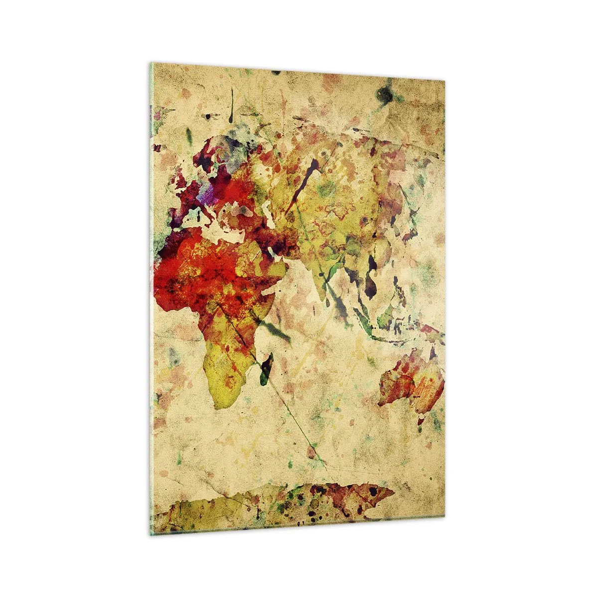Obraz na skle - Život je farebný ako papier mapy - 50x70 cm