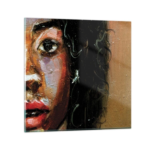 Obraz na skle - Čierna a jas - 30x30 cm