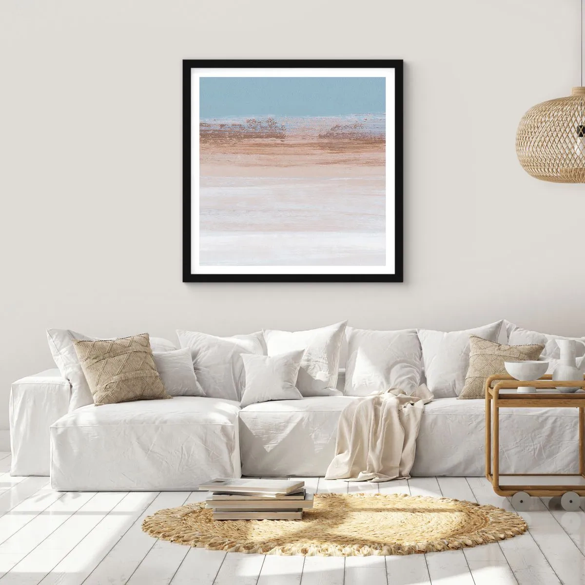 Plagát v čiernom ráme - Dvojznačná krajina - 40x40 cm