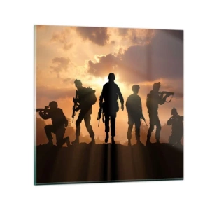 Obraz na skle - Brothers in arms - 50x50 cm